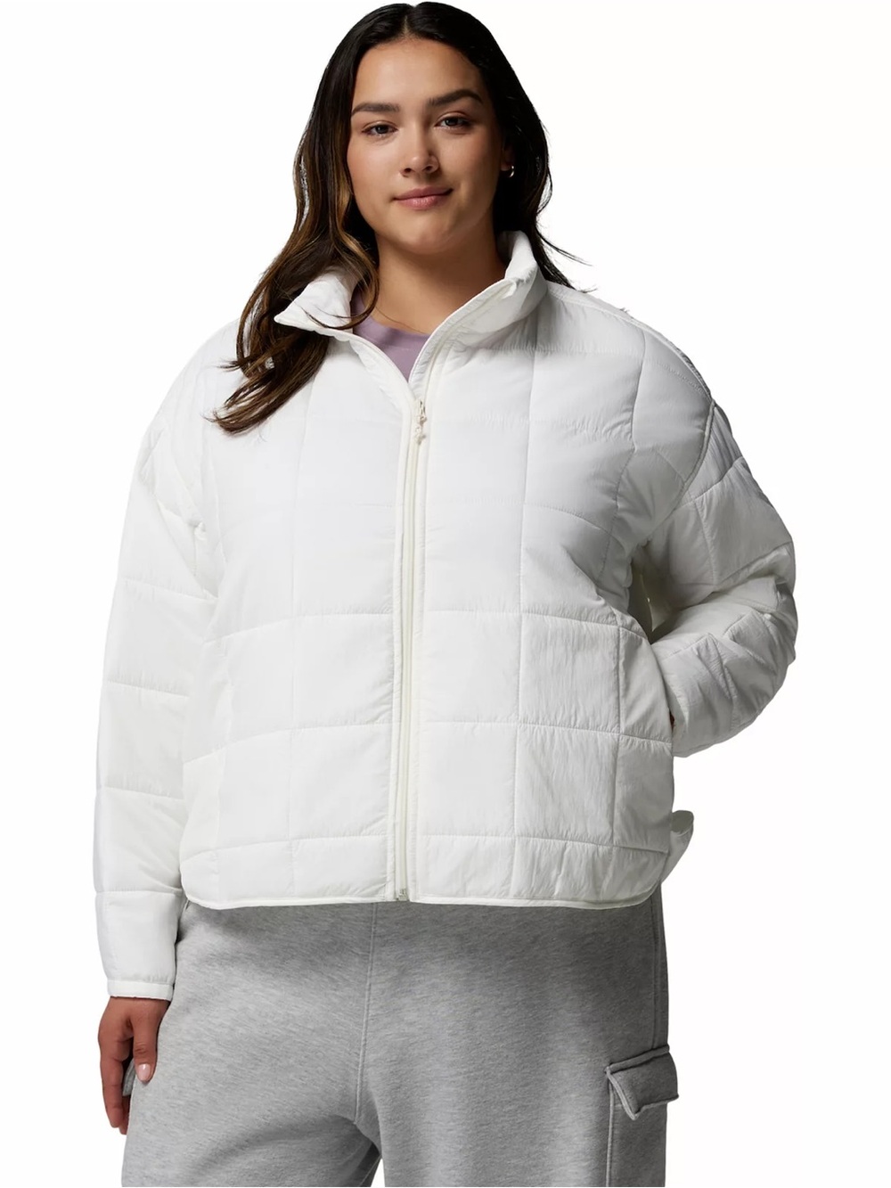 Columbia Women's Sienna Hill Quilted Puffer Jacket Plus Size Seasalt 2X